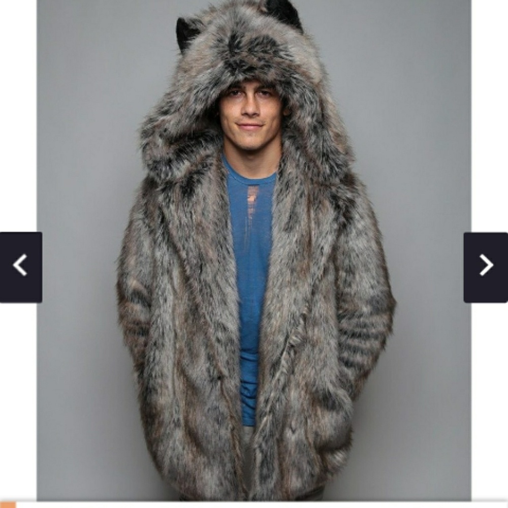 Spirit hoods grey wolf jacket